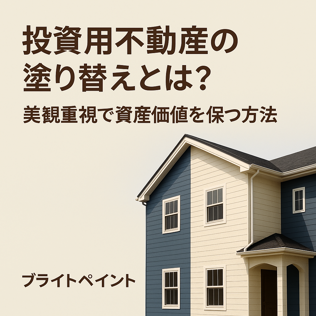 投資用不動産の塗り替えについて