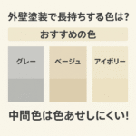 色褪せしにくい色の例