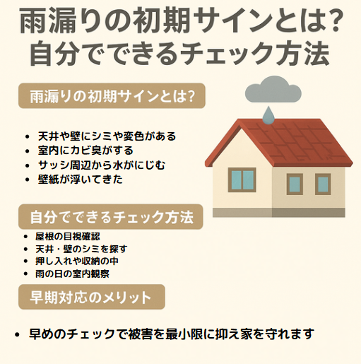 雨漏りの初期サインとは?