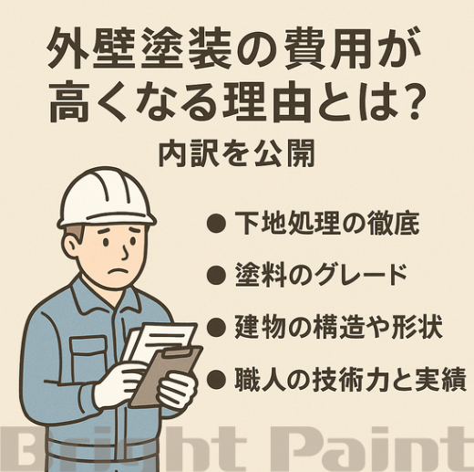 外壁塗装の費用が高くなる理由とは？