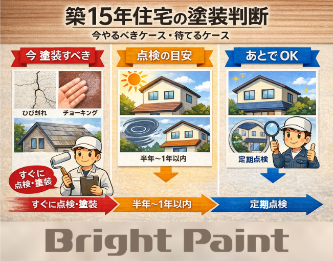 築15年住宅の塗装判断とは？