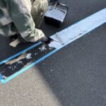 本庄市にて、アパート駐車場のライン引き工事を行いました
